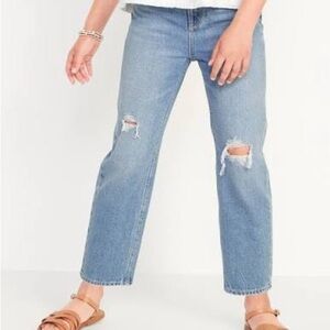 Old Navy High Rise Slouchy Straight Jeans